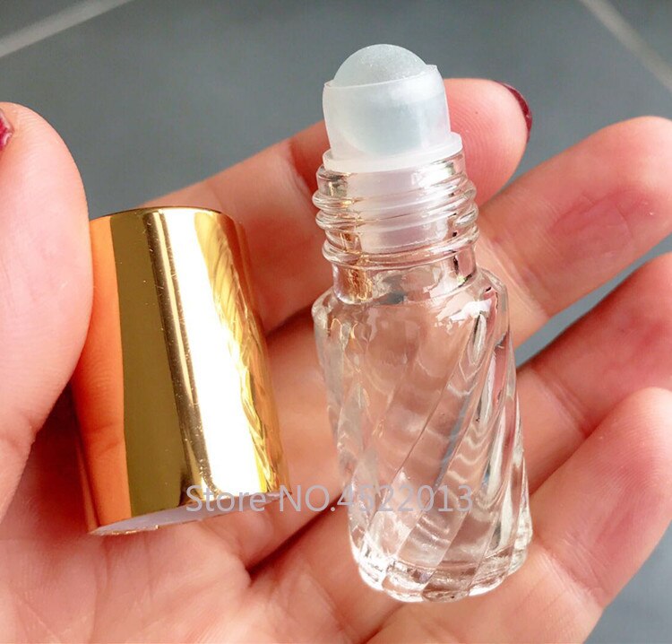5Ml 10/30/50Pcs Clear Glas Roll Op Fles Sample Test Etherische Olie Flesjes Met Roller glas Bal Draagbare Reizen Parfumflesje