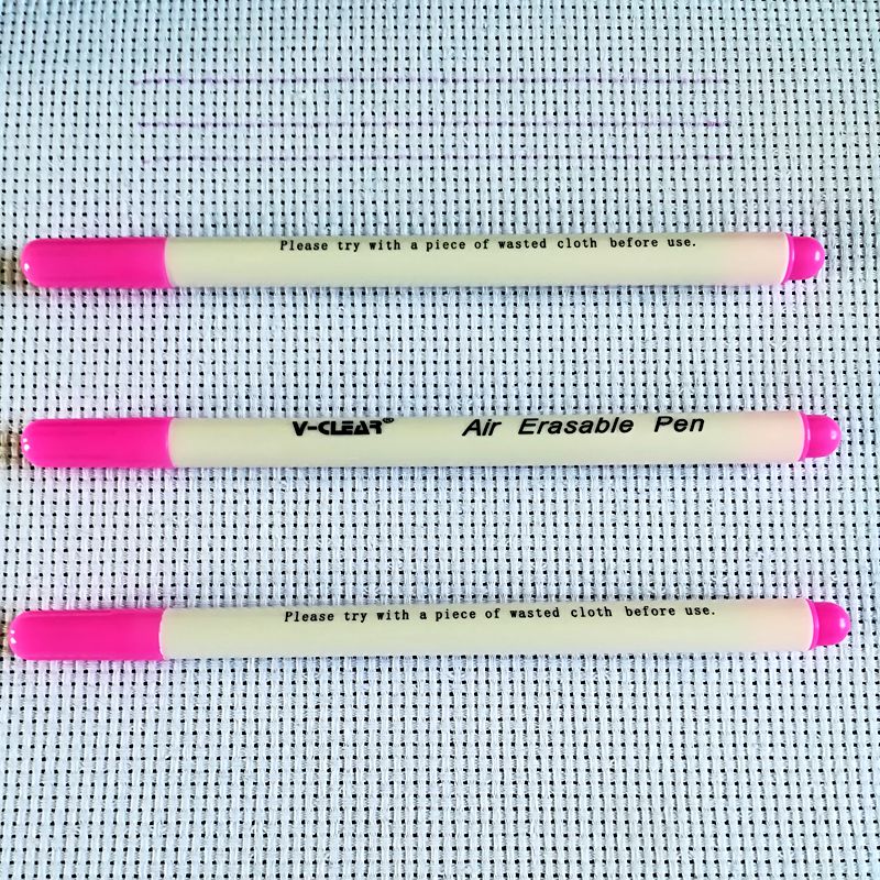 White Water Oplosbare Marker Pen Voor Donkere Stof Markering Pen 3 Pcs Textiel Marker Water Uitwisbare Pen Voor Donkere Lederen markering: 3 pcs pink