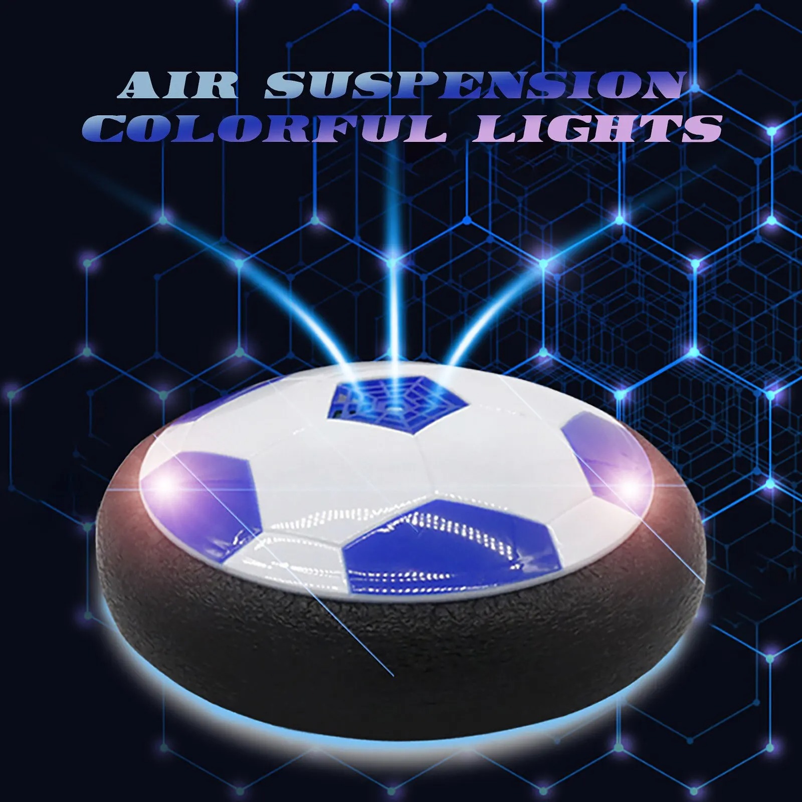 Elektrische Fußball Hover Fußball LED Licht Projektor Ausgesetzt Fußball Spielzeug Gleiten Luft Kissen Schwimmenden Schaum Kinder