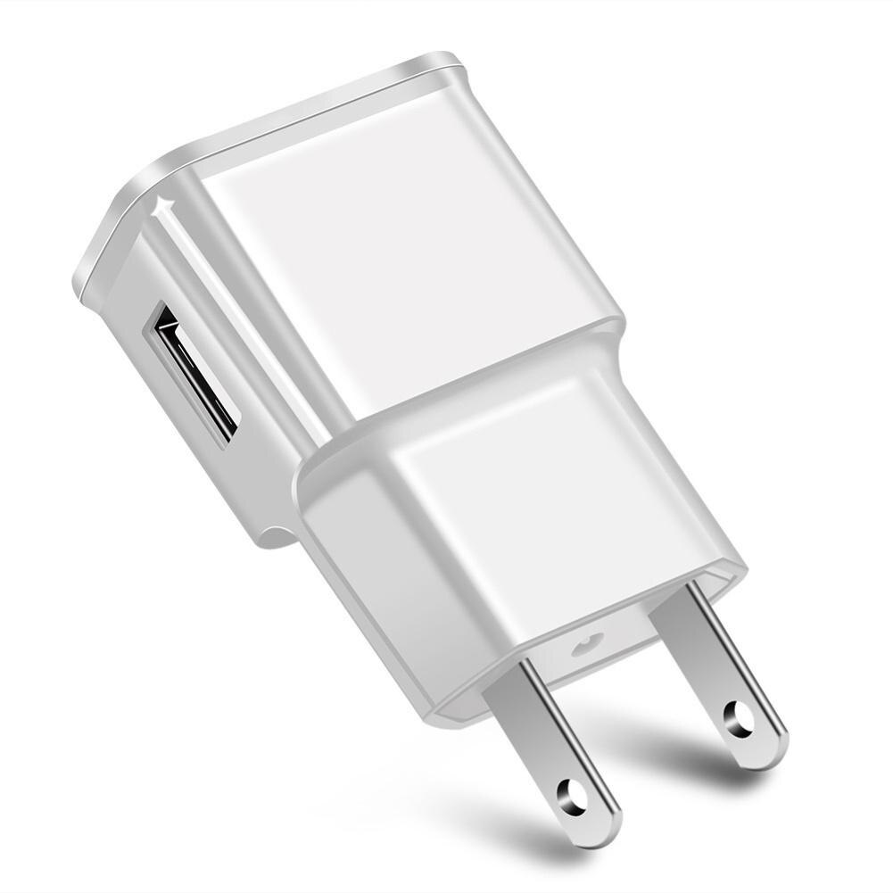 Draagbare Reizen Opladen Hoofd Draagbare Eu/Us Plug 5V Enkele Usb Mobiele Telefoon Oplader Power Adapter Voor Xiaomi android Telefoon: White US Plug