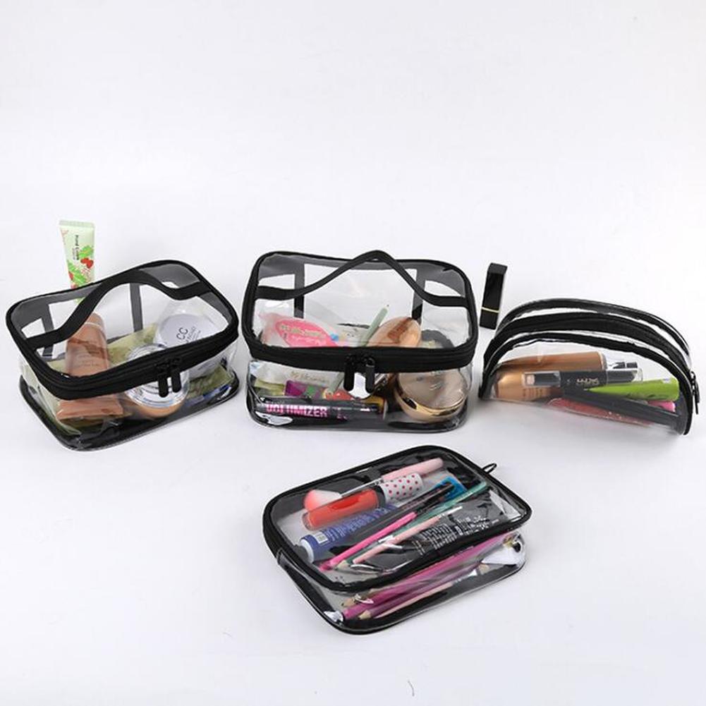 Women Transparent Cosmetic Bag Zipper Travel Make Up Case Makeup Beauty Organizer Storage Pouch Toiletry Wash Bath Bag