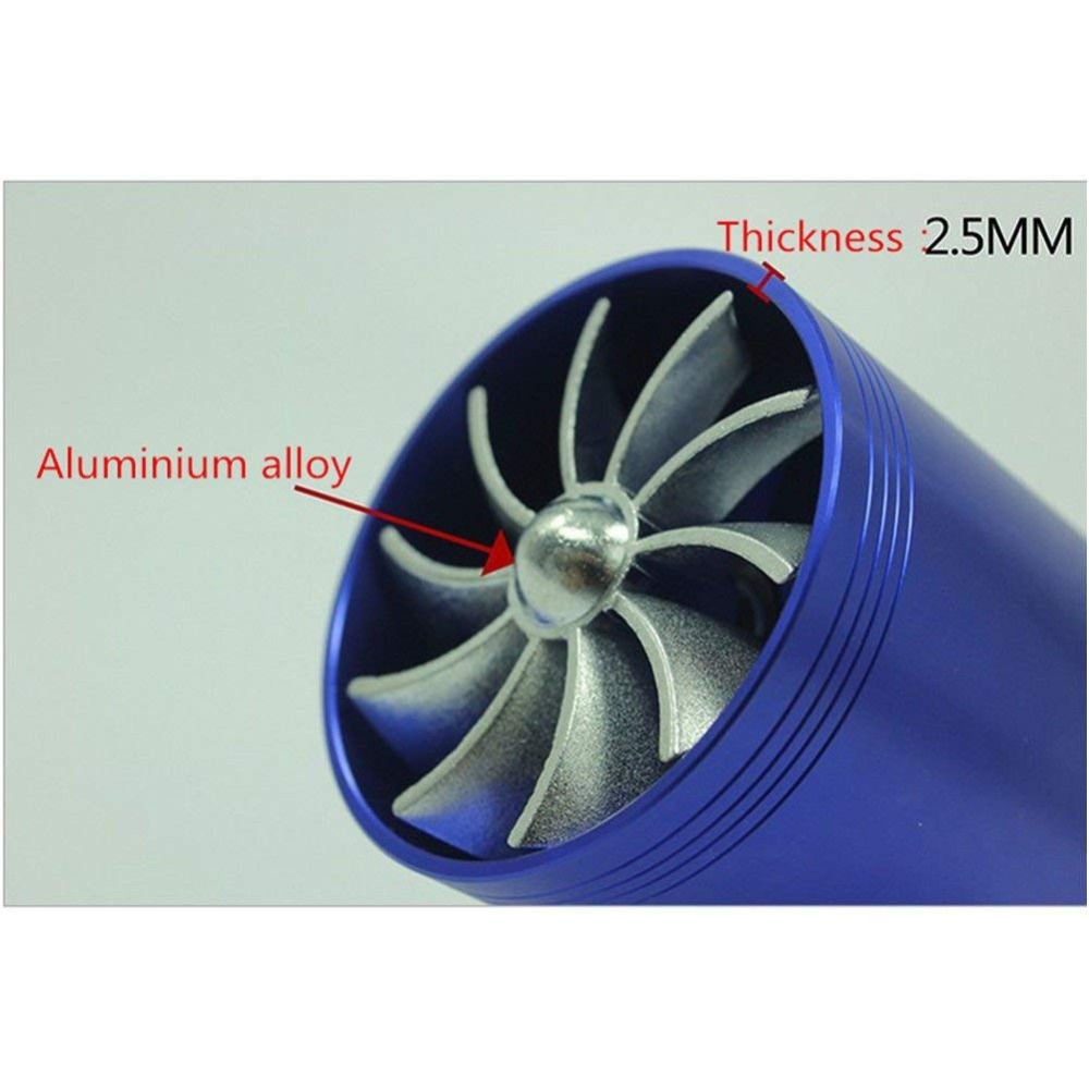 F1-Z Single Turbine Turbo Charger Air Intake Gas Fuel Saver Fan Car Supercharger