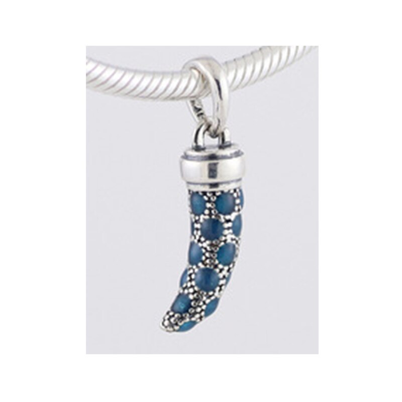 100% S925 925 Sterling Silver Blue Red Small Pendant Original Diy Jewelry Suitable For Women: 1