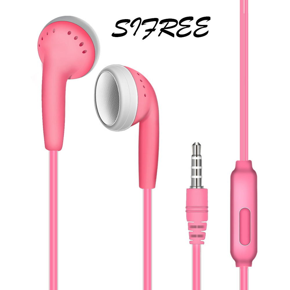 Universal Wired Controle In-Ear Stereo Headset Oortelefoon Voor Samsung: pink