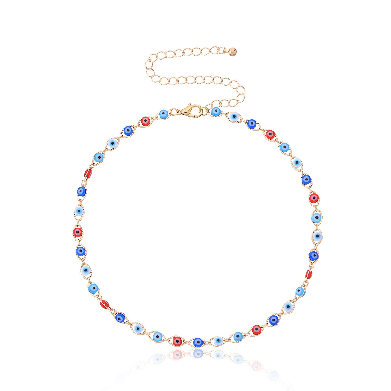 Moda turecki Evil Eyes wielowarstwowe naszyjniki dla kobiet czeski Vintage diabeł wisiorek naszyjniki Choker koraliki Party biżuteria nowy: NY-145