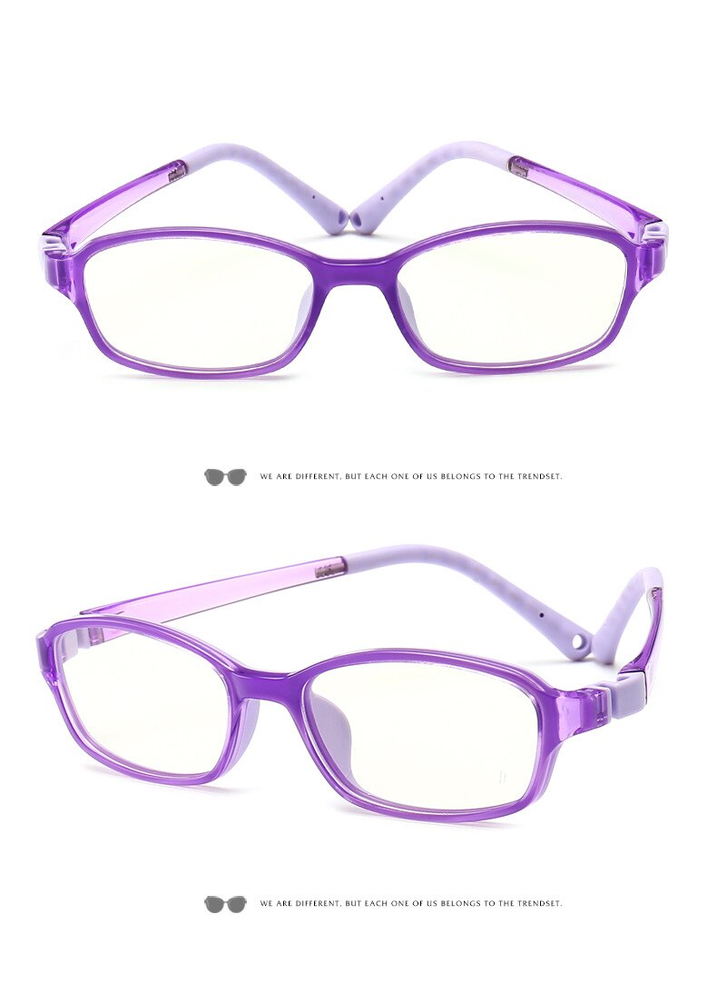 Vcka børn anti-blå lys briller ramme  tr90 computer pige spil beskyttelsesbriller dreng silikone børn ultralette briller: 6