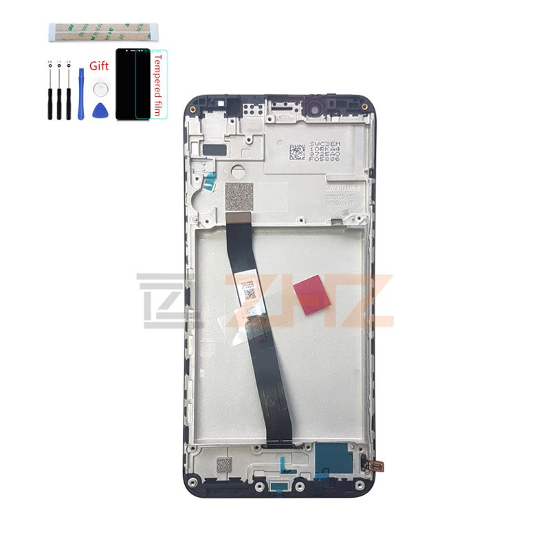 Original for Xiaomi Redmi 7A LCD display touch screen digitizer Assembly + frame for redmi 7a display replacement repair parts: Black frame n glass