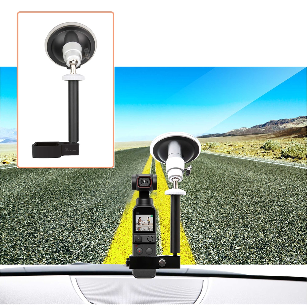 For DJI Pocket 2 Camera Stabilizer Handheld Gimbal Window Suction Cup Car Mount Bracket Vehicle Mounting Adapter Accessories