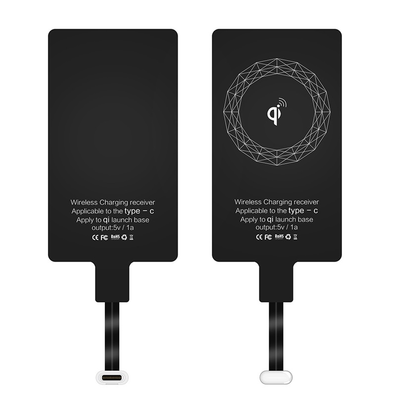 Récepteur universel de charge sans fil Qi Android, chargeur sans fil de type C, patch micro USB pour smartphone iPhone 6, 7
