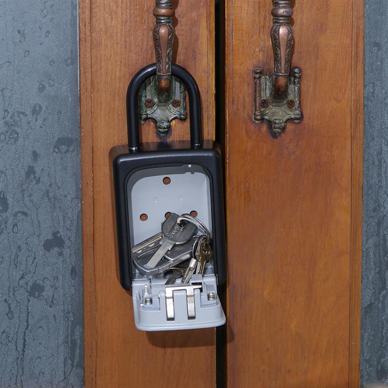 Portable Aluminium Alloy Key Safe Box Secure Box Security Key Holder Safty Key Lock Box Set-Your-Own Combination
