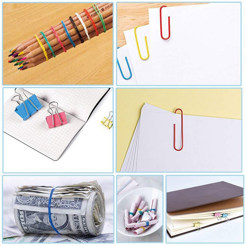 Assorted Clamps Long Tail Clip Dovetail Clip Paper Clip Binder Rubber Band Ticket Holder Combination Office UY8