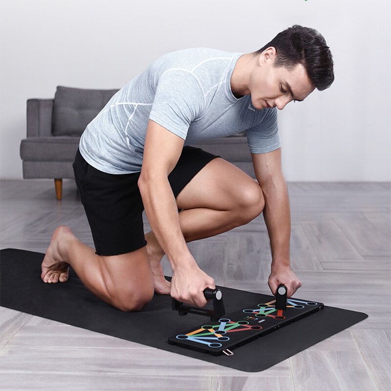 Push-up støtte fitnessudstyr i-formet multi-funktion mænds hjemme bryst muskel mave træningsassistent