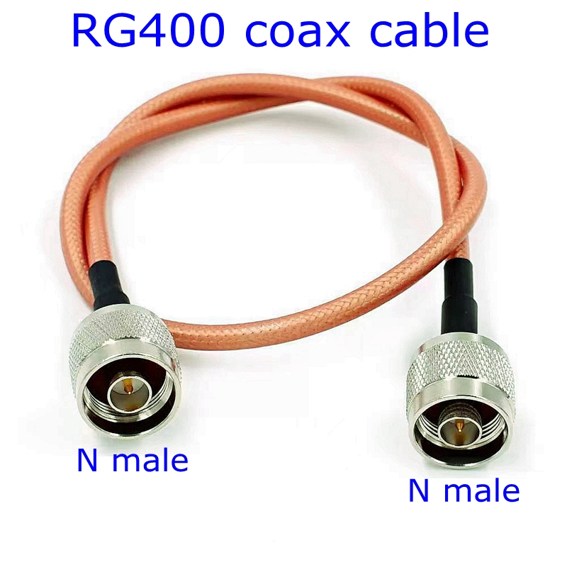 Cable de doble blindaje RG400, enchufe macho L16 N a conector macho L16 N, adaptador de puente Coaxial RF recto,