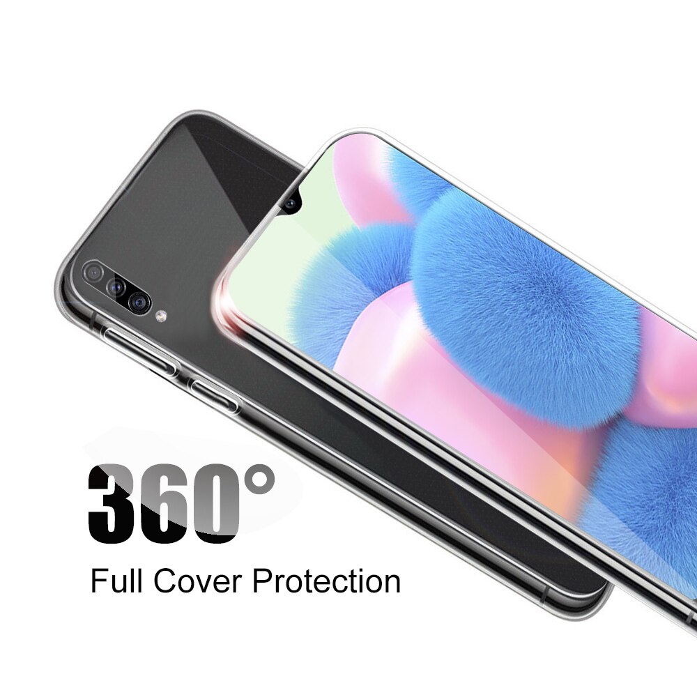 360 full Double Silicon Case For Samsung Galaxy A31 A30S Transparent Body TPU cover for Samsung Galax A30 A 3130S A 30 S coque