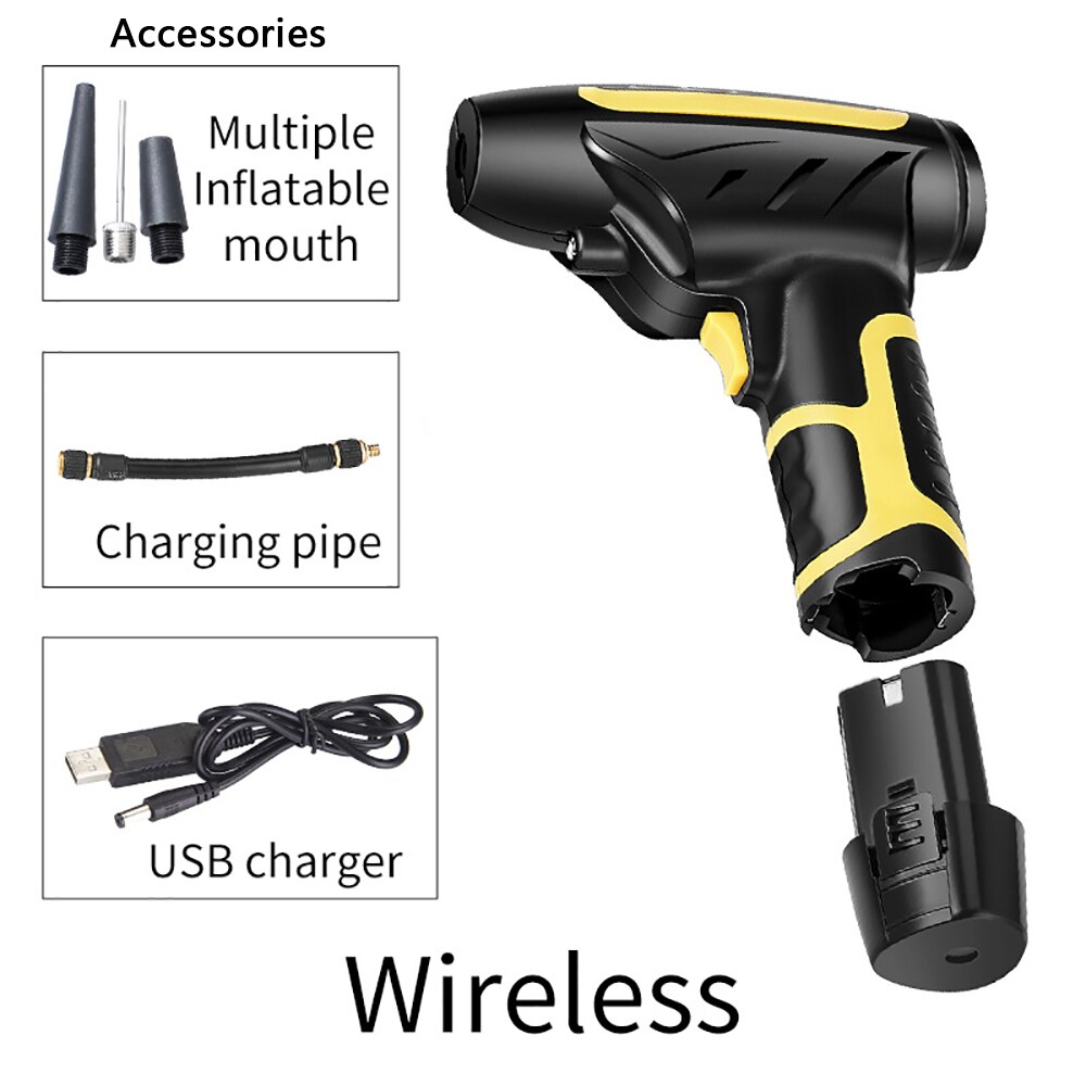 Rechargeable Cordless Intelligent Digital Car Tire Air Inflator Air Hawk Pro Automatic Cordless Tire Inflator: Wireless
