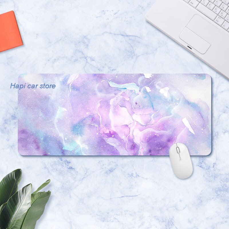 Large Marble Desk Pad Mouse Pad Gamer Waterproof Kawaii Desk Mat Computer Keyboard Table Decoration Cover Gaming Player Mice Mat: 300x800x2mm 8