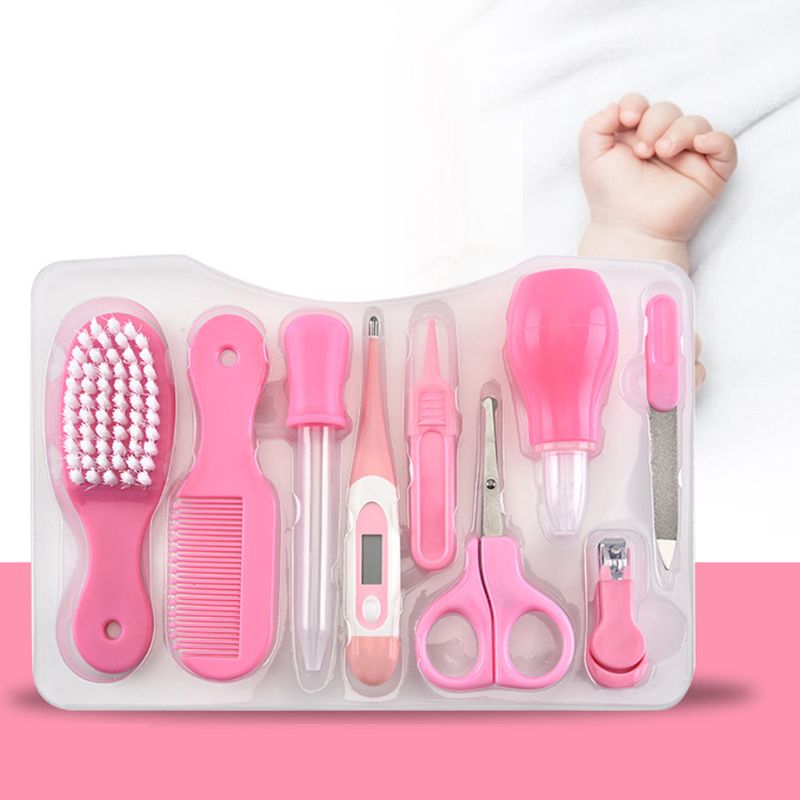 9Pcs Baby Set Kids Grooming Kit Thermometer Nursery Baby Care Tool 103D