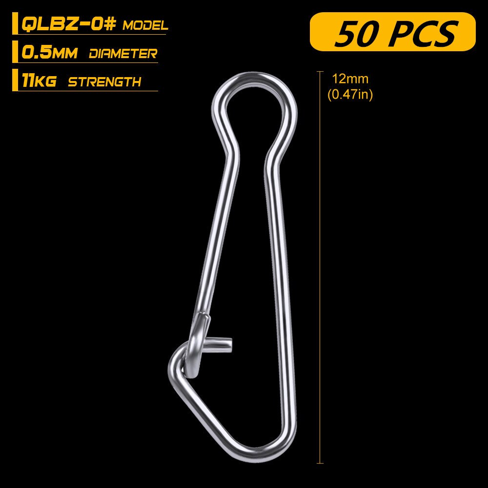 50 PCS/ Stainless Steel Super Strong Fishing Special Strength Pin Road Lure Bait Pin Fishing Supplies Fly Tying Tools: 0- 50 PCS