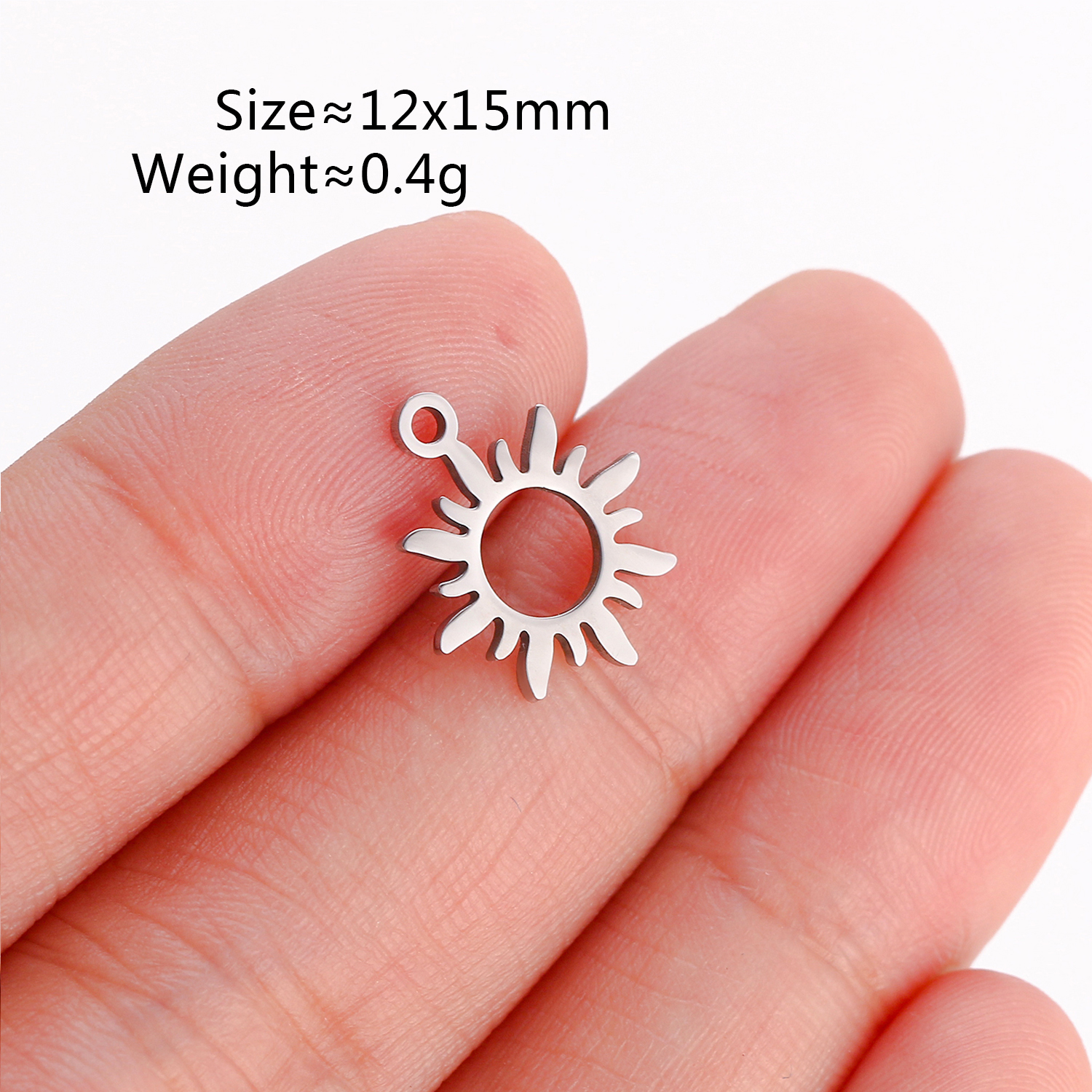 Breloques lune, soleil et étoile en acier inoxydable, 5 pièces, accessoires de fabrication de bijoux, fournitures, collier, Bracelet, pendentifs célestes, résultats: Couleur jaune clair