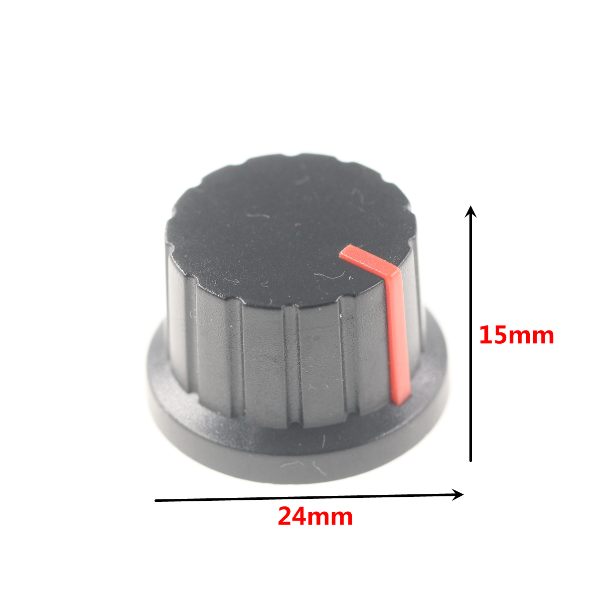 10PCS Dual color knob 24 with indication plastic knob 6mm potentiometer cap speaker knob straw hat amplifier knob