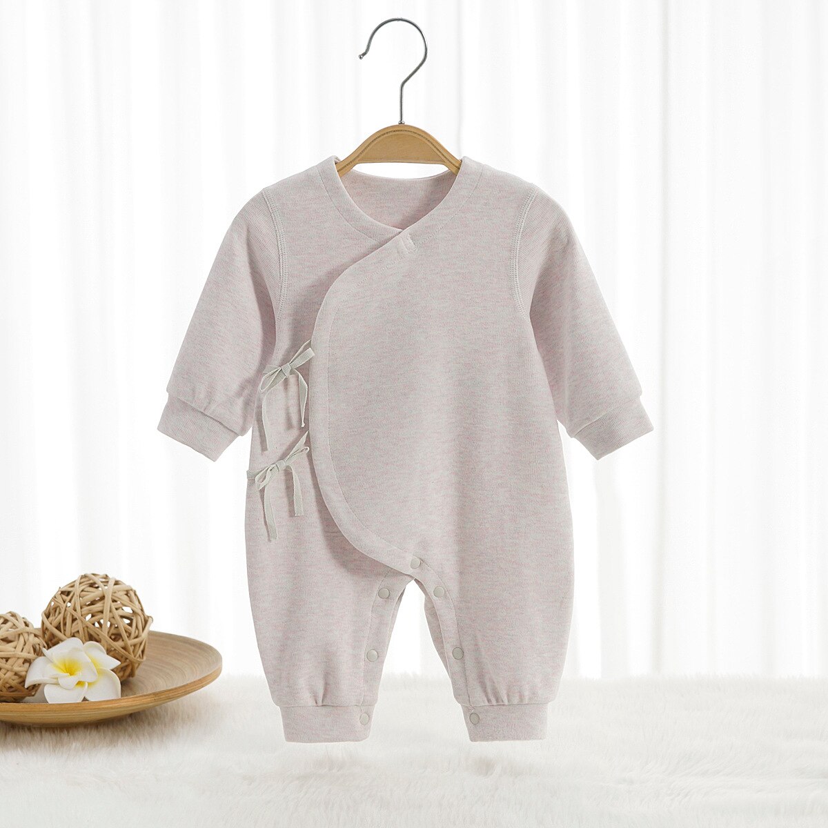 four seasons Baby Girl Romper Air-con Clothes 0-18M Newborn Boy Rompers Cotton Long Sleeve Jumpsuit Outfit Clothes for Kids: Pink / 3M