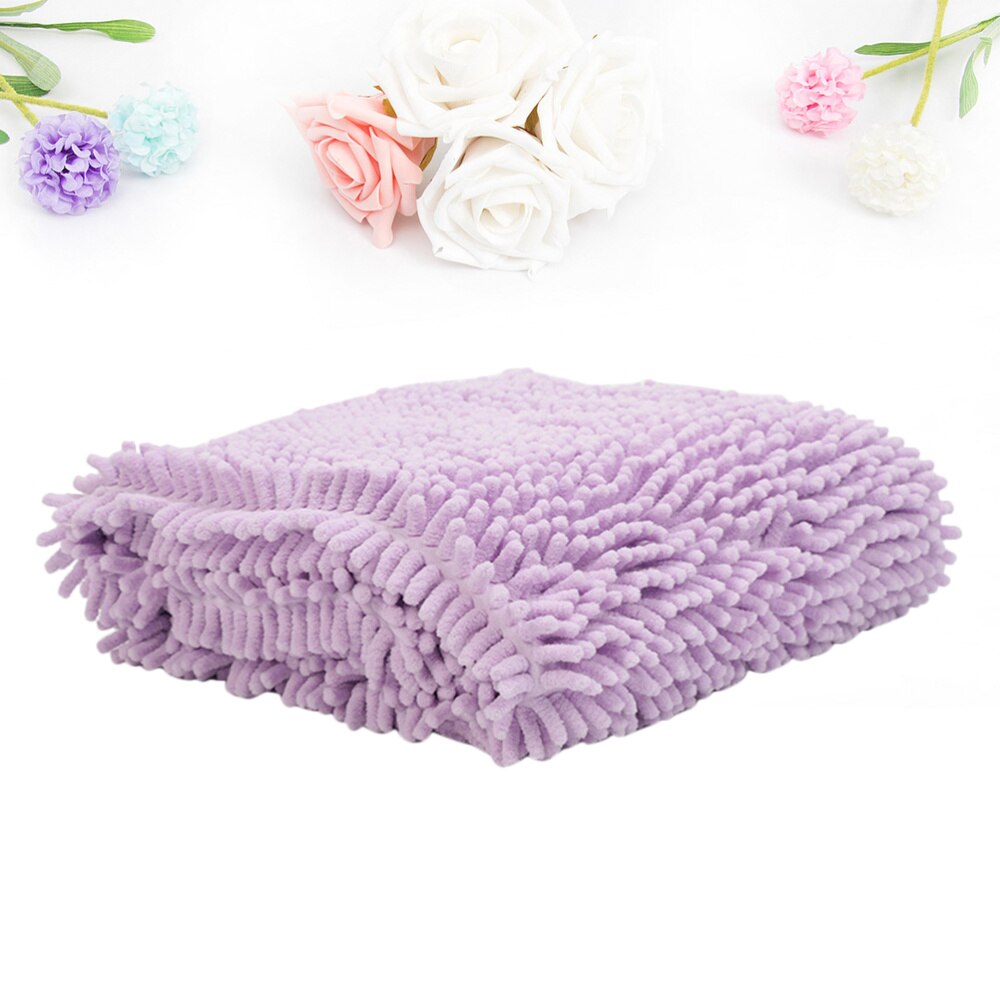 Huisdier Chenille Handdoek Hond Wateropname Handdoek Hond Chenille Douche Handdoek (Paars): Violet