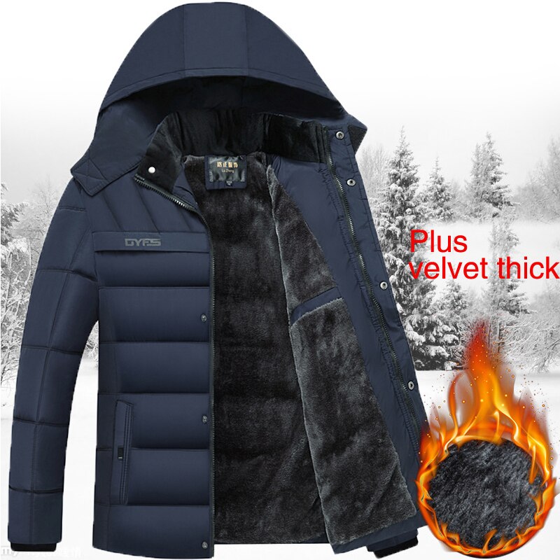 Udendørs sportsjakker mærke tøj parka mænd frakker vinterjakke mænd tyk hætte vandtæt outwear varm frakke