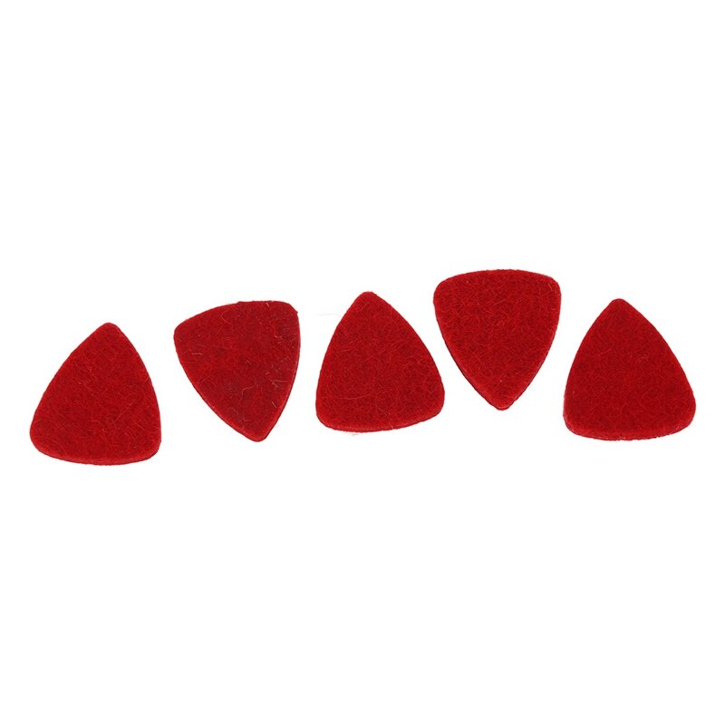 5 stk myk hard ukulele ullfilt gitarplekter rød farge med 4- strengs gitar ukulele rosewood bridge sett