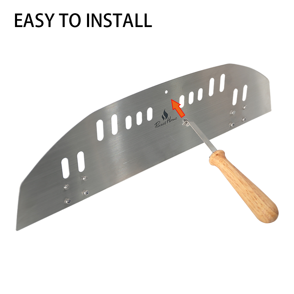 16/12 tommer pizzaovnslåge i rustfrit stål, perfekt størrelse til ooni koda 16/12 tommer