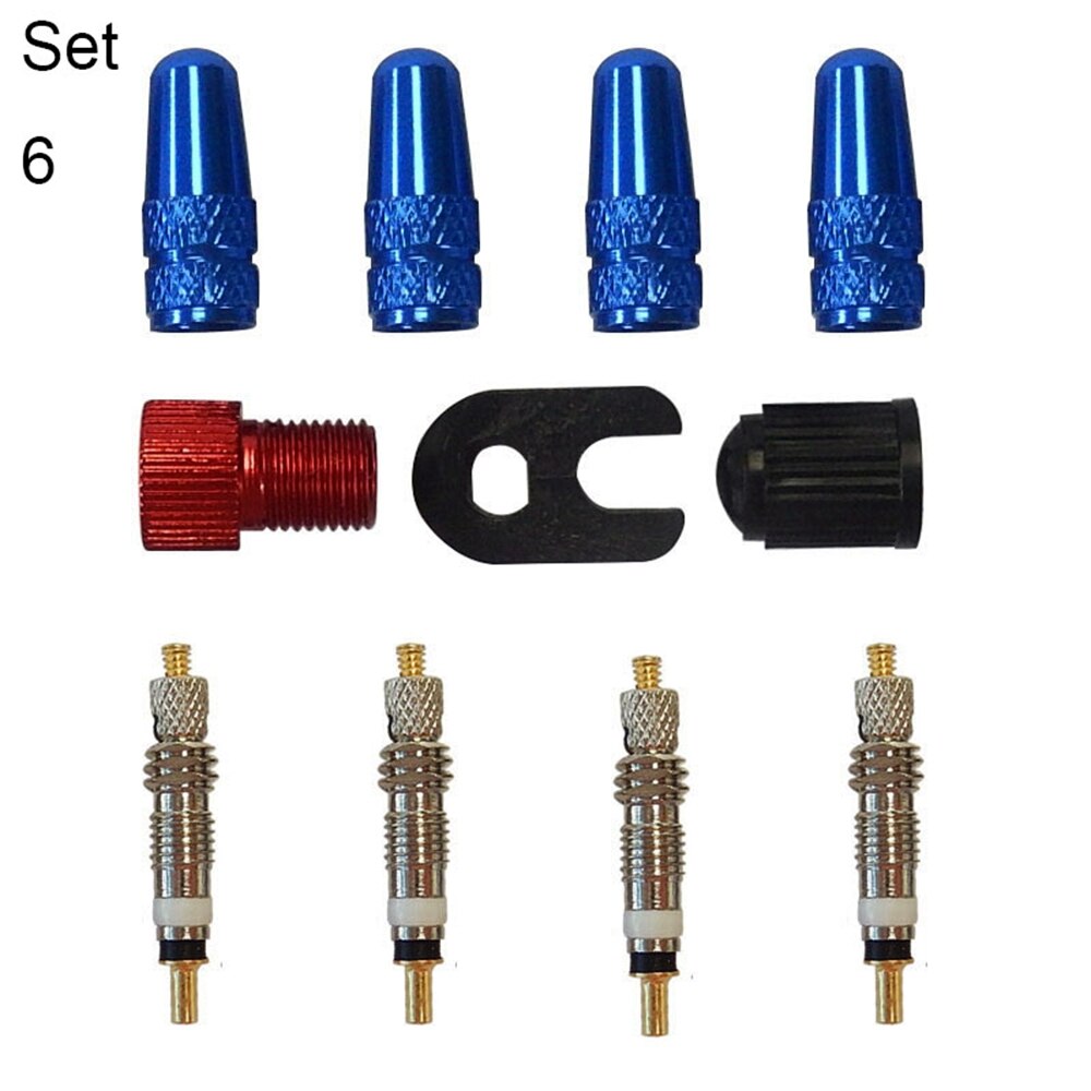1 Set Bicycle French Presta Tire Valve Cores+Valve Core Removal Tool Bike Tire Valve Cores Plus Removal Replacement Cycling Part