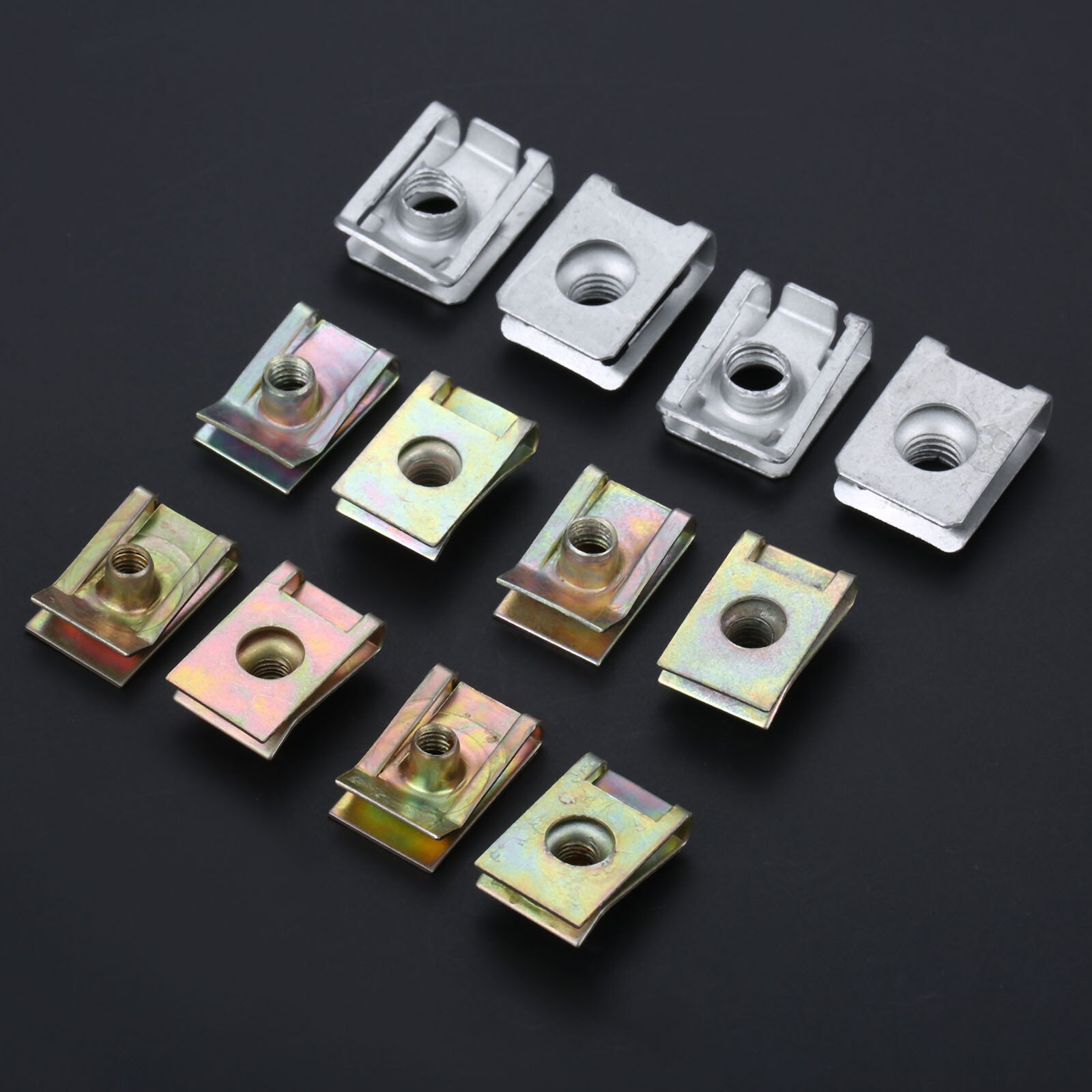 10Pcs Auto Clips M5 M6 M8 For Car Motor Tread Panel Spire Nut Fairing Clip Fastener Speed Zinc Mounting Clamp