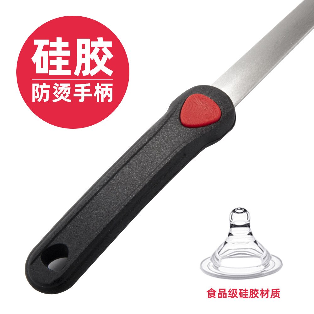 gui jiao chan Food Grade Stainless Steel Spatula with Non-stick Pot gui jiao chan Solid Head Non-Rubber Handle