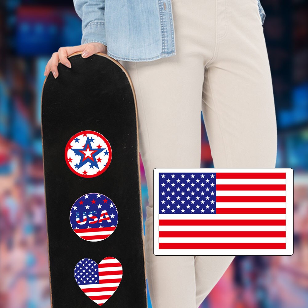 500 sztuk/rolka patriotyczny prezent uniwersalny amerykańnarty dzień niepodległości praktyczne usuwalne dekoracje robić domu USA naklejki uroczystości łatwe zastosowanie