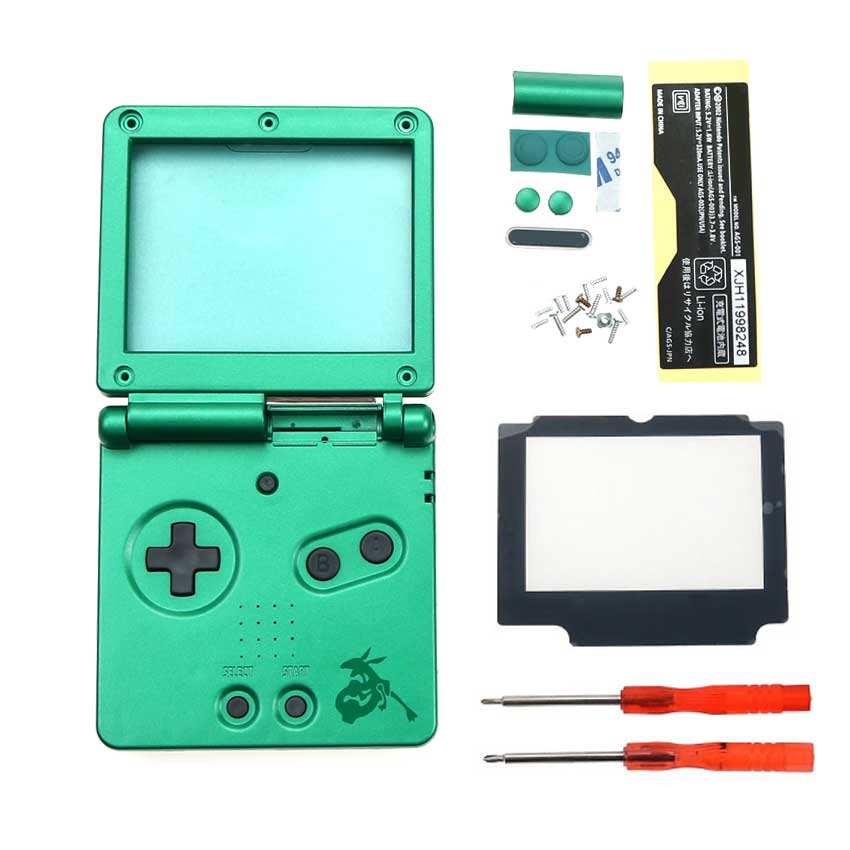 YuXi-carcasa de repuesto para Nintendo Game Boy Advance SP, conjunto completo de carcasa, cubierta con herramientas de lente de pantalla, para GBA SP