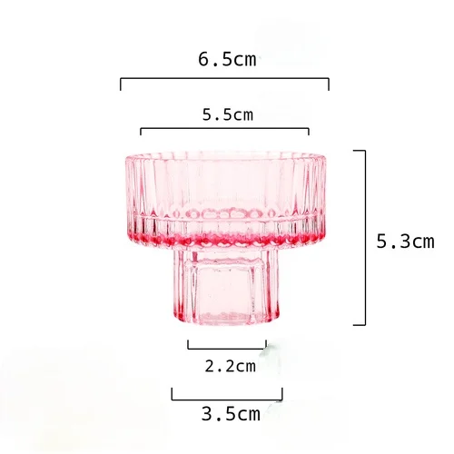 rot Mini Glas Kerzenhalter verjüngen Kerzen ständer kleine Tee licht Kerzenhalter Kerzenhalter Weihnachts dekor grünes Glas: Lila