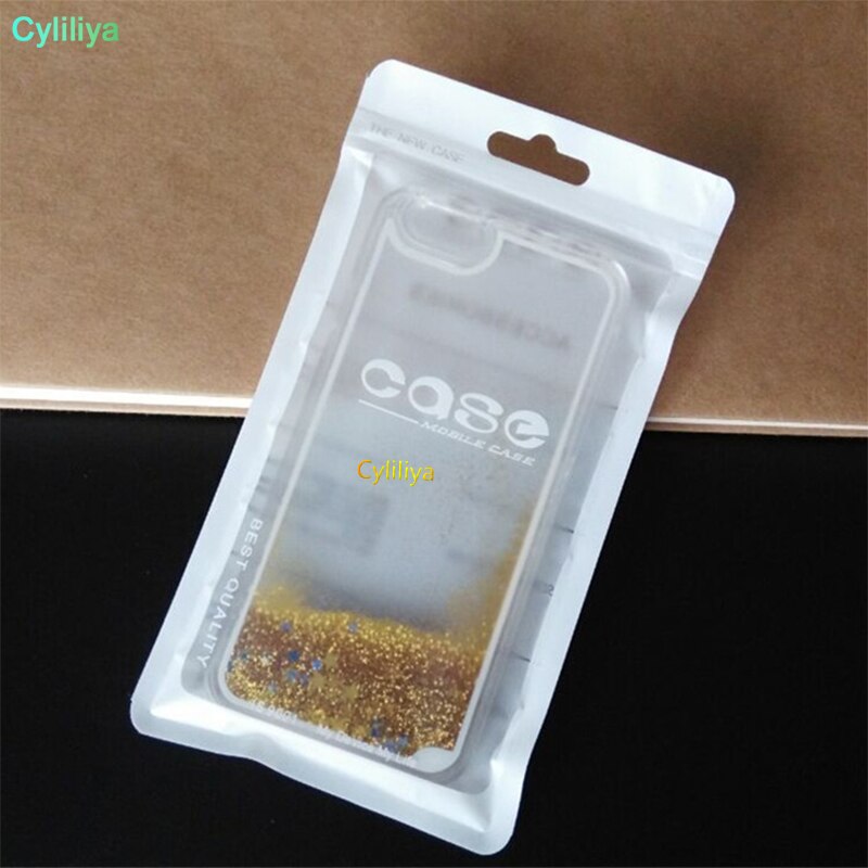 100Pcs 12X20cm Saco Plástico com zíper Saco Pacote de Embalagem Acessórios de Telefone Celular Tampa da Caixa Do Telefone Móvel para o iphone 8 7 6 6S Plus