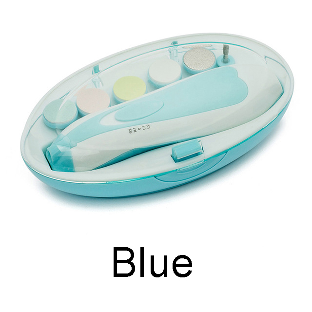 Neugeborenen Baby Sicherheit Elektrische Nagel Clippers Cutter Für Kind Baby Nagel Trimmer Baby Nagel Shell Scher Maniküre Werkzeug Set Nagel pflege: Blau