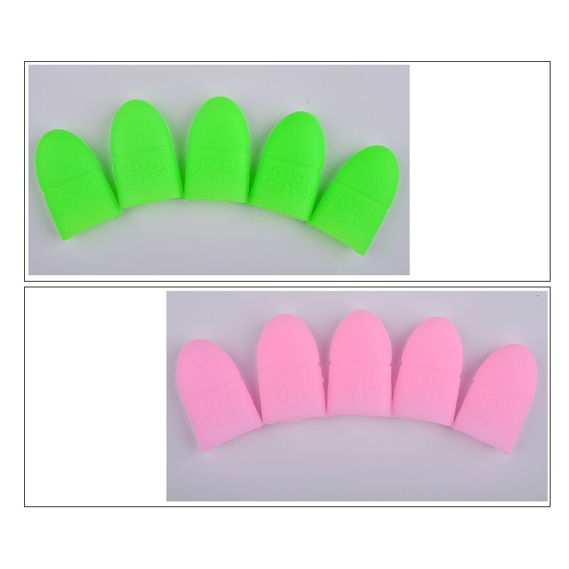 5 stks/set UV Gel Polish Remover Warp Nail Tips Siliconen Losweken Cap Clip Herbruikbare Manicure Cleaning Vernis Kits Accessoire gereedschap