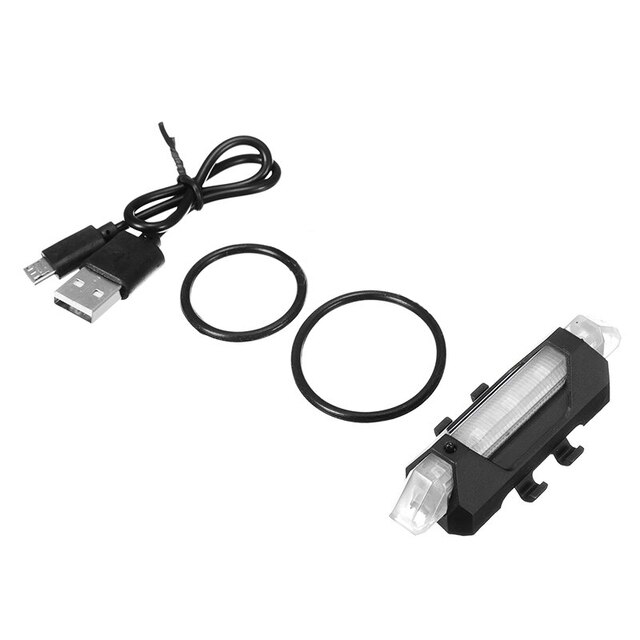 Usb Oplaadbare Waterproof Mountainbike Lamp Waarschuwing Fietsen Achterlicht Fiets Led Koplamp Achterlicht Voor Elektrische Scooter: white