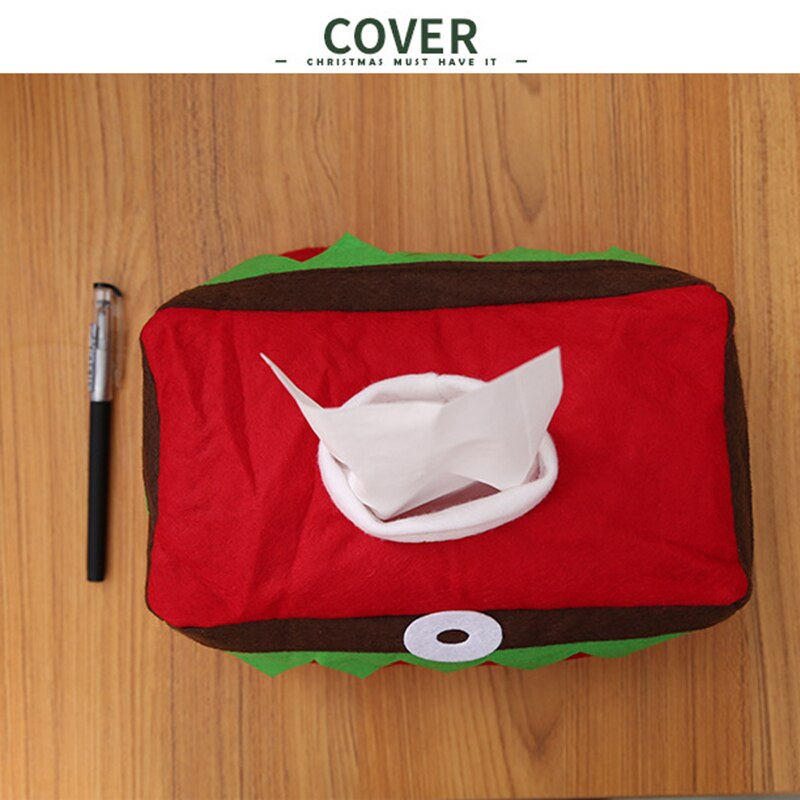 Christmas Velvet Elf Tissue Box Cover Christmas Decorations for Home Table Noel Year Decoration Navidad tissue box