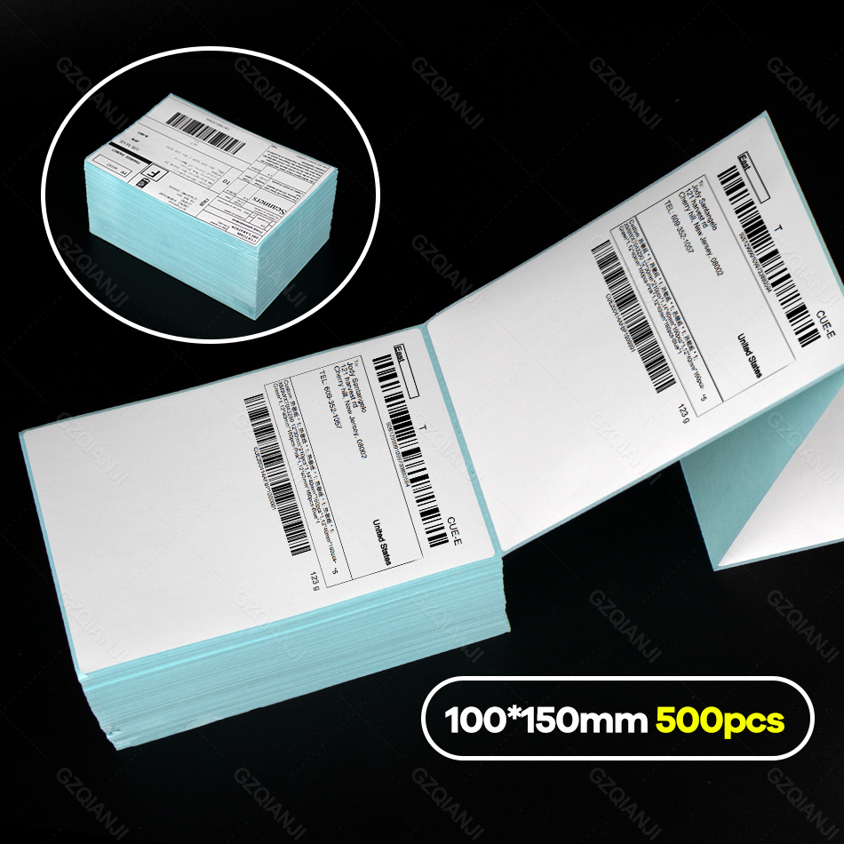 4x6 Thermal Label Printer Roll Paper 100x150mm / 100x100mm Fold Labels Stand for 4inch Logistic Package Label Printer