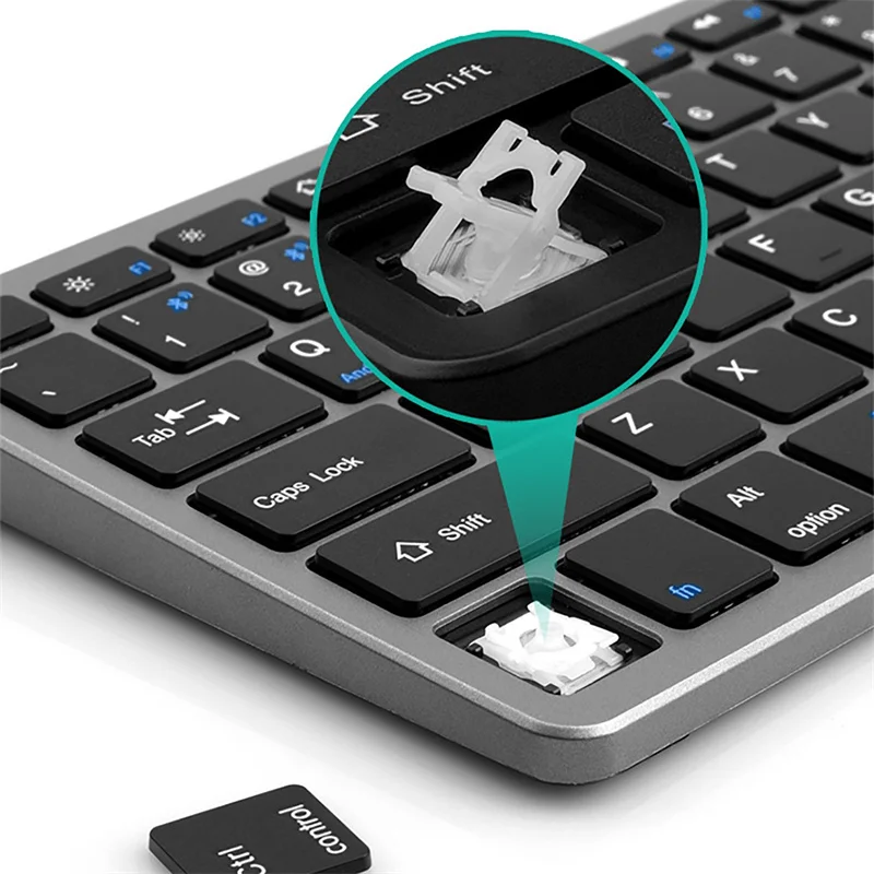 Bluetooth 5.0 & 2.4G Wireless Tastatur und Maus Combo Mini Multimedia Tastatur Maus für Computer Laptop PC iPad Macbook Android