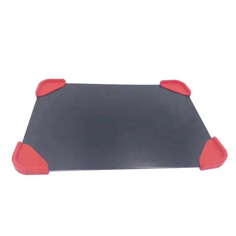 Quick Ontdooien Plaat Board Snelle Ontdooien Lade Bevroren Voedsel Vlees Steak Dooi Master Keuken Tool Plaque De Decongelation Rapide: 23x16.5x0.3cm / Red Silicone pad