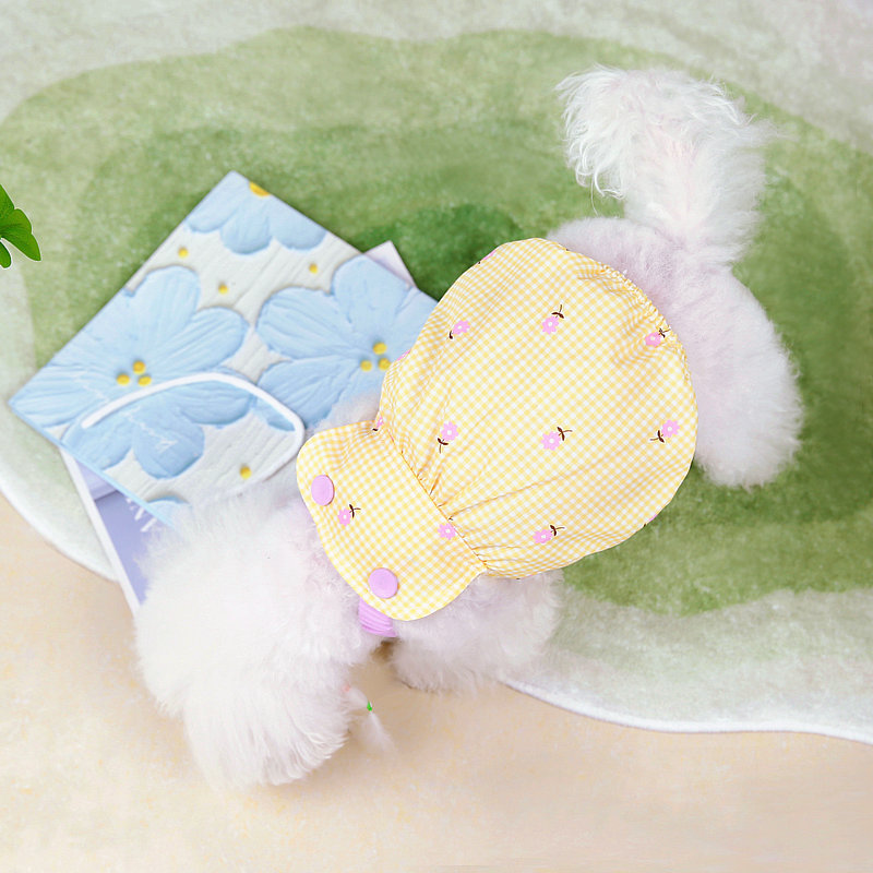 Robe d'été à fleurs pour chien, vêtements de princesse mignons pour chat et chien, Chihuahua Frnench bouledogue Bichon, Costume pour chien, jupe pour animaux de compagnie: XS / YELLOW