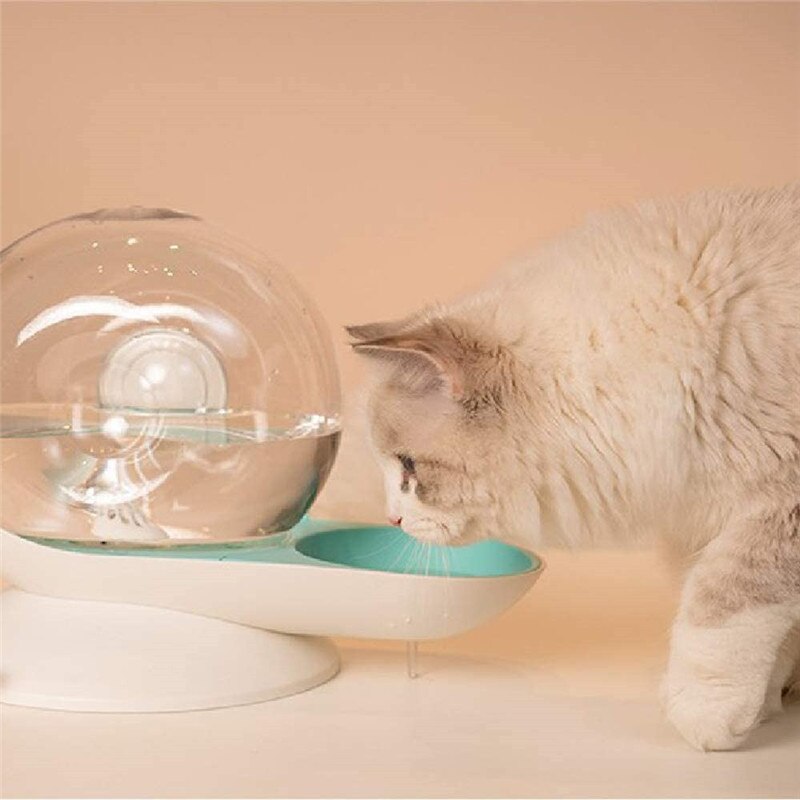 Distributeur d'eau en forme d'escargot 2,8 l pour animaux de compagnie, eau filtrée automatique pour chat ou chien, grande capacité, filtre en Fiber haute, antidérapant en coton