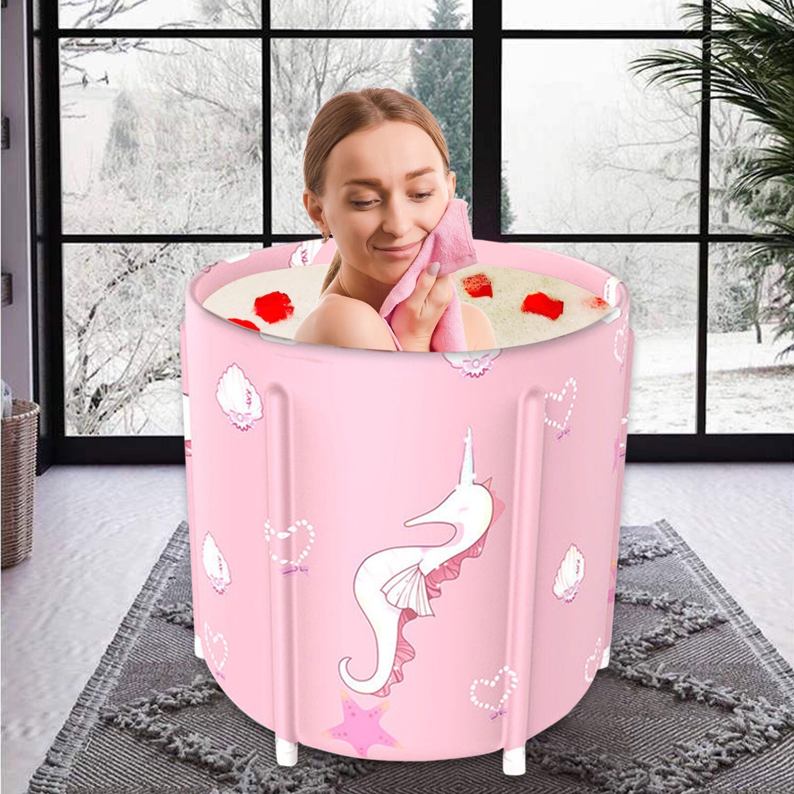 Niet-Opblaasbare Opvouwbare Bad Draagbare Verdikte Ruimte Besparen Zitbad Bad Kinderen Volwassen Bad