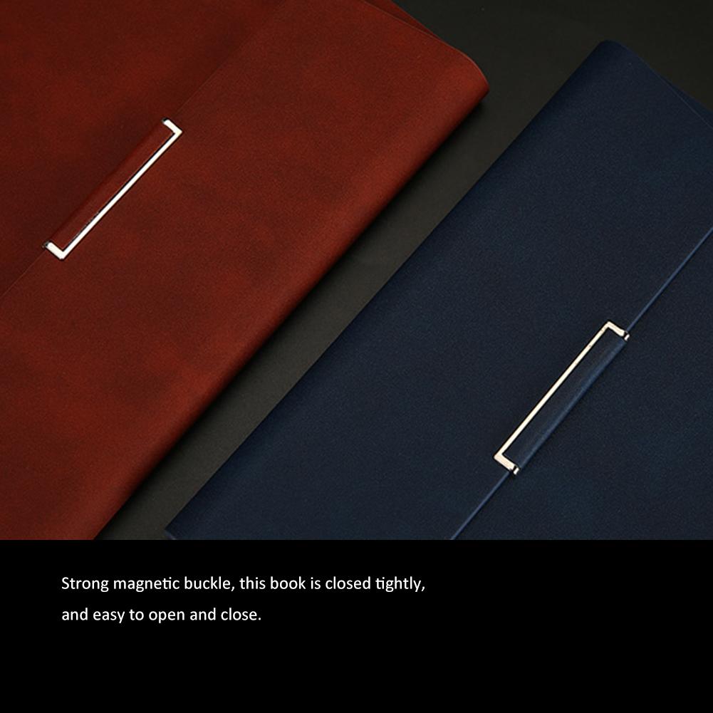 Three-folded Business Notebook Loose-leaf Notepad Business Faux Leather A5 Writing Notebook With Card Pocket Pen Cover