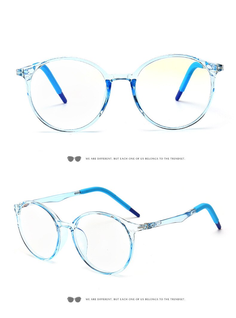 Vcka børn anti-blå lys brille ramme ultralette briller børn  tr90 silikone dreng computer pige spil beskyttelsesbriller: 2
