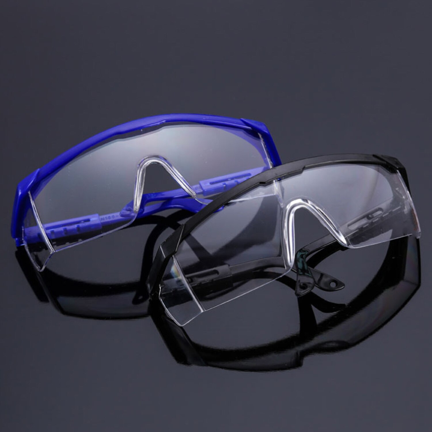 1pcs Adjustable Anti Dust Splash Fog Protective Eyewear Goggles Safety Eyeglasses for Workplace Office Laboratory Personal Use