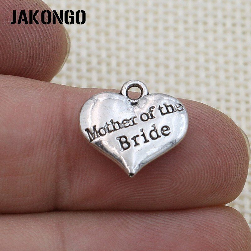 Jajongo-Colgante de plata antigua chapado en oro para novio, accesorios de joyería, pulseras, accesorios, bricolaje, 15x14mm